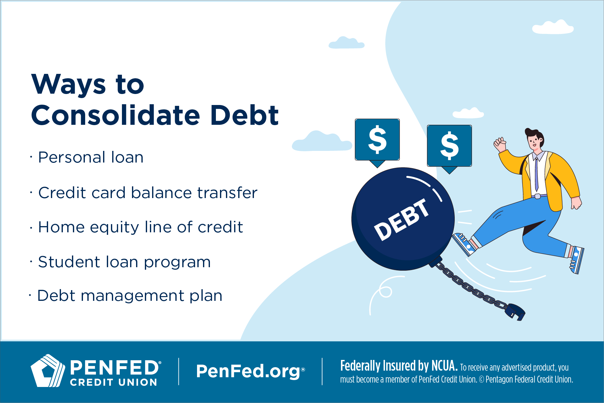 ways to consolidate debt infographic