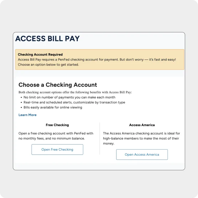 How to access Bill Pay