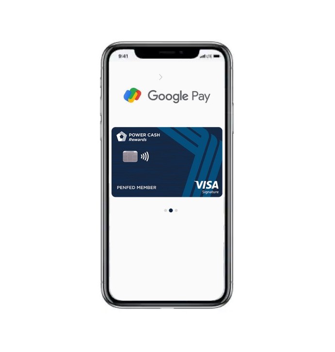 mobile phone showing google pay