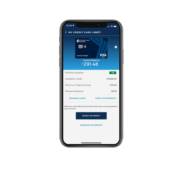 Making a Credit Card Payment Online | PenFed