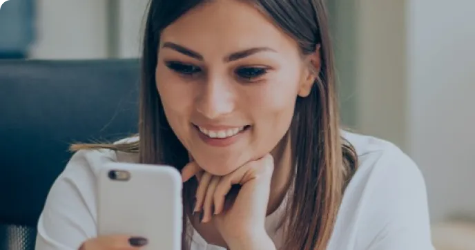 a girl watching mobile