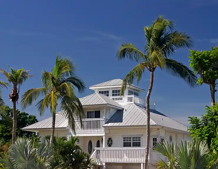 Front view of the house